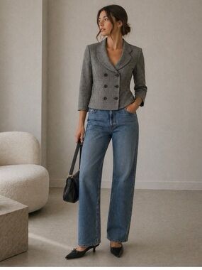 Vintage Giorgio Armani Le Collezioni Plaid Blazer
